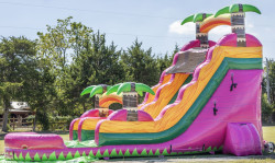 24' MAGENTA MADNESS DUAL LANE WET/DRY SLIDE