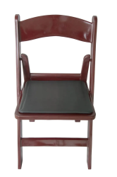 Mahogany Resin Chair with Padded Seat